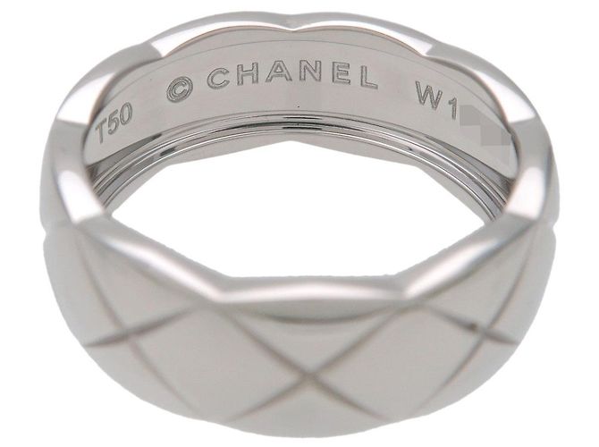 CHANEL COCO Crush Ring Medium K18 750WG White Gold #50 US5.5 J10570 - Ansicht 4