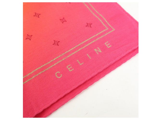 GUCCI CELINE Macadam Set aus 2 Schals 100% Seide Polyester Rosa Orange - Ansicht 9