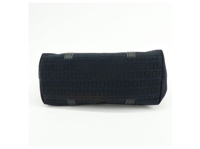 FENDI Borsa Tote e Borsa a Spalla in Tela Zucchino e Pelle Nera 8BH215 - vista 5