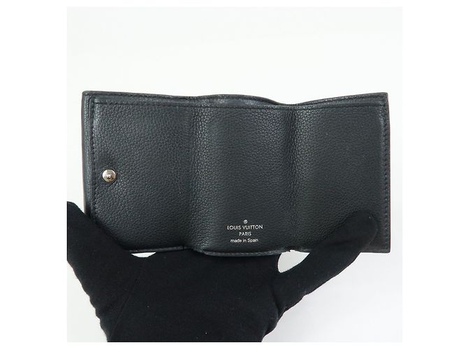 Louis Vuitton Logo Portefeuille Lock Mini Compact Wallet Noir M63921 - vista 14