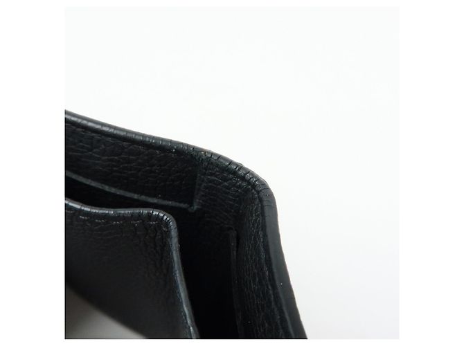 Louis Vuitton Logo Portefeuille Lock Mini Compact Wallet Noir M63921 - vista 16