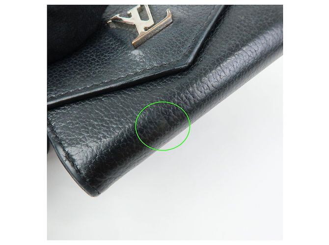 Louis Vuitton Logo Portefeuille Lock Mini Compact Wallet Noir M63921 - vista 19