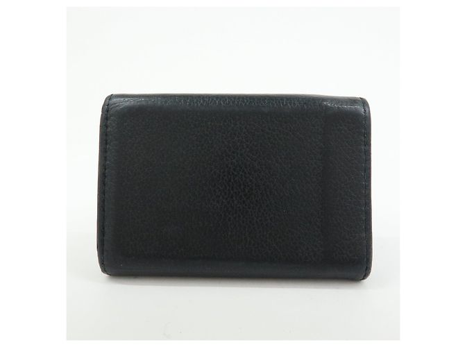 Louis Vuitton Logo Portefeuille Lock Mini Compact Wallet Noir M63921 - vista 2