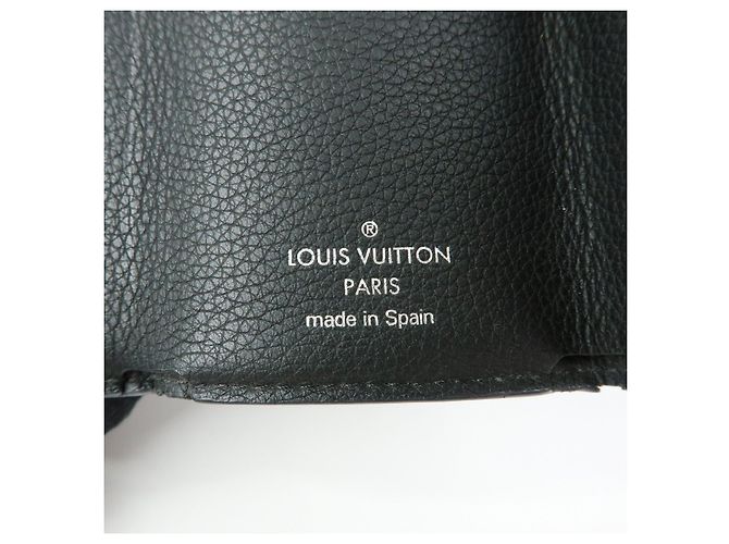 Louis Vuitton Logo Portefeuille Lock Mini Compact Wallet Noir M63921 - vista 20
