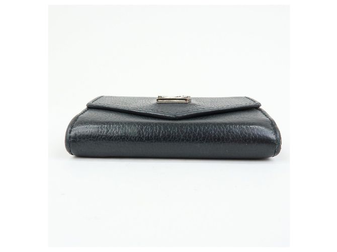 Louis Vuitton Logo Portefeuille Lock Mini Compact Wallet Noir M63921 - vista 5