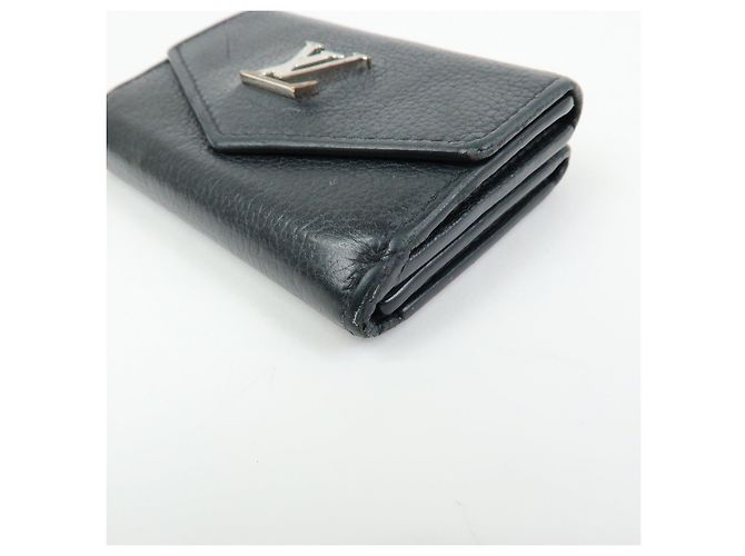 Louis Vuitton Logo Portefeuille Lock Mini Compact Wallet Noir M63921 - vista 7