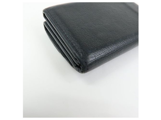 Louis Vuitton Logo Portefeuille Lock Mini Compact Wallet Noir M63921 - vista 8