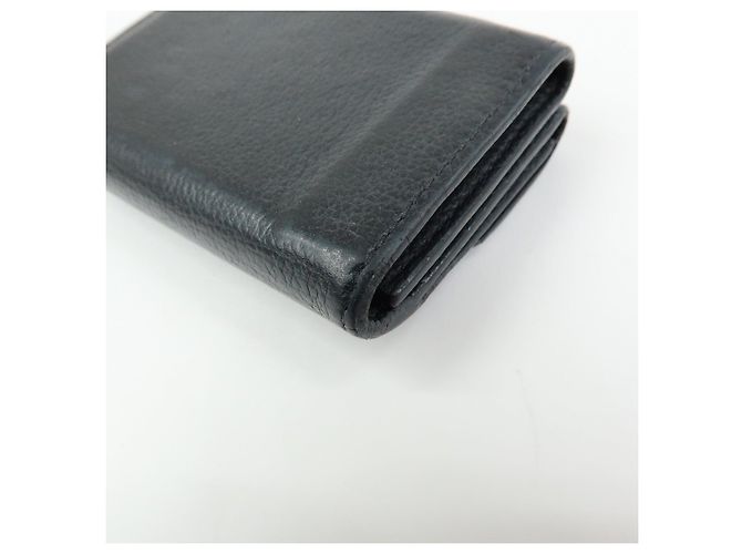 Louis Vuitton Logo Portefeuille Lock Mini Compact Wallet Noir M63921 - vista 9