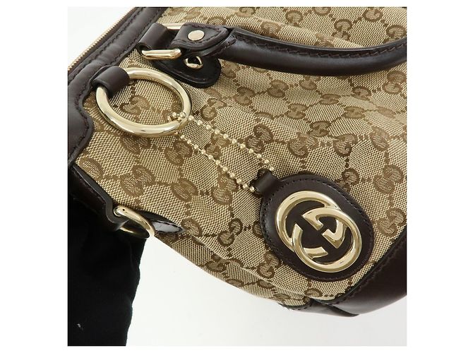 Borsa a tracolla 2Way GUCCI Sukey Interlocking G GG Canvas Leather 247902 - vista 17