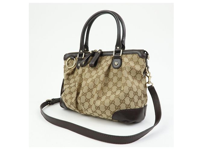 Borsa a tracolla 2Way GUCCI Sukey Interlocking G GG Canvas Leather 247902 - vista 3