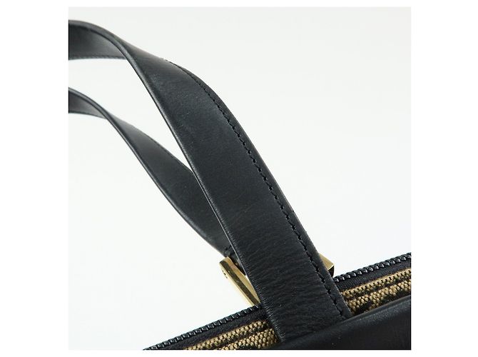 Borsa Tote LOEWE Anagram in tela jacquard e pelle Beige Black - vista 7
