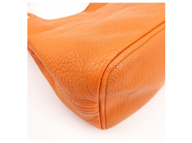Borsa a spalla in pelle con logo PRADA Borsa Tote Borsa a mano Arancione BR4829 - vista 11