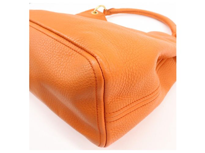 Borsa a spalla in pelle con logo PRADA Borsa Tote Borsa a mano Arancione BR4829 - vista 12
