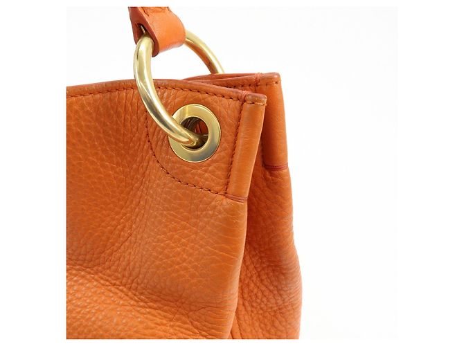 Borsa a spalla in pelle con logo PRADA Borsa Tote Borsa a mano Arancione BR4829 - vista 13