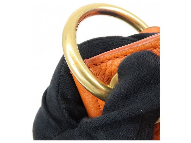 Borsa a spalla in pelle con logo PRADA Borsa Tote Borsa a mano Arancione BR4829 - vista 15