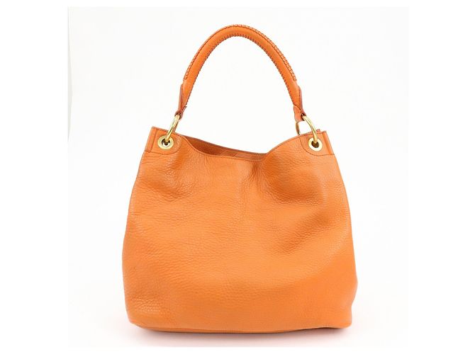 Borsa a spalla in pelle con logo PRADA Borsa Tote Borsa a mano Arancione BR4829 - vista 2