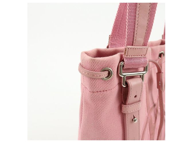Autre Marque SAINT LAURENT PARIS Kahara Cassandra Canvas Leather Tote Bag 123435 - vista 14