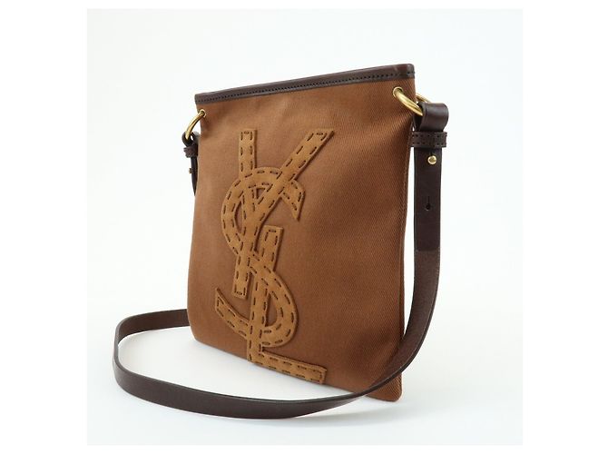Autre Marque SAINT LAURENT PARIS Borsa a tracolla Kahara Cassandra in tela e pelle - vista 3