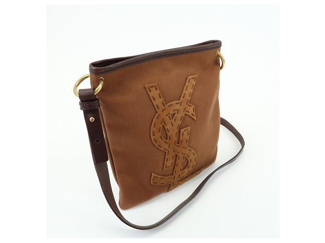 Autre Marque SAINT LAURENT PARIS Borsa a tracolla Kahara Cassandra in tela e pelle - vista 4