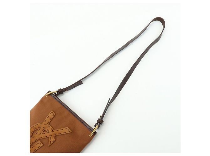 Autre Marque SAINT LAURENT PARIS Borsa a tracolla Kahara Cassandra in tela e pelle - vista 6
