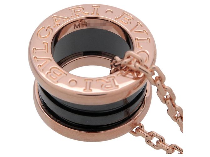 Bulgari Collana BVLGARI B-zero1 K18PG 750PG Oro Rosa Ceramica Nera - vista 4