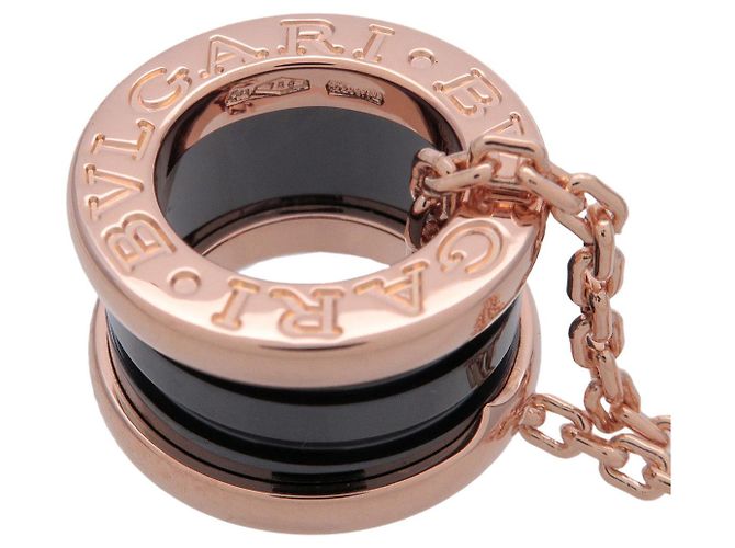 Bulgari Collana BVLGARI B-zero1 K18PG 750PG Oro Rosa Ceramica Nera - vista 5