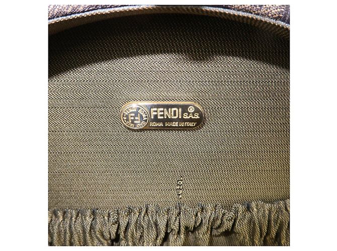 Borsa a mano e a tracolla 2Way FENDI in tela Zucca e pelle Marrone Nero - vista 12