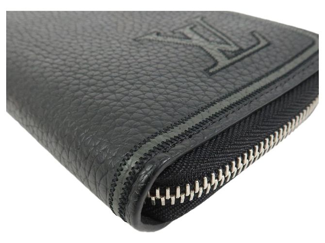 Louis Vuitton Cartera Vertical Zippy de piel Torillon Negra M68228 - vista 4