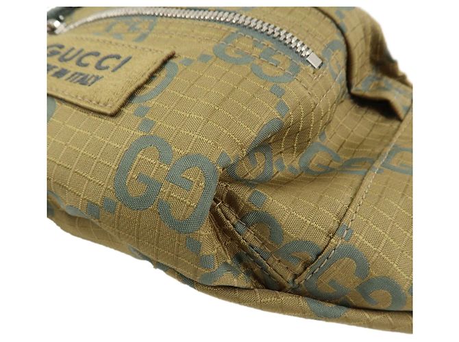 Borsello a vita e borsa a tracolla GUCCI GG Monogram GG Ripstop Leather Khaki - vista 6