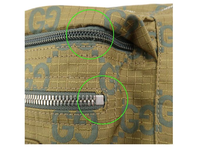 Borsello a vita e borsa a tracolla GUCCI GG Monogram GG Ripstop Leather Khaki - vista 8