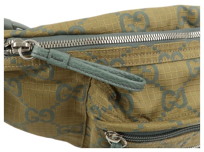 Borsello a vita e borsa a tracolla GUCCI GG Monogram GG Ripstop Leather Khaki - vista 9