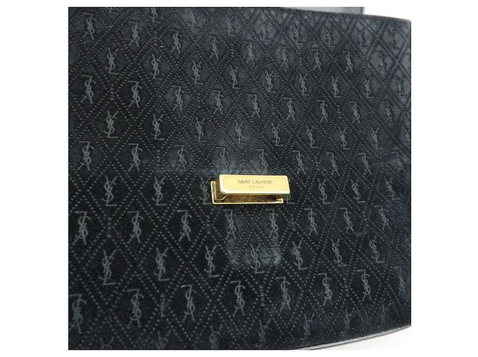 Autre Marque SAINT LAURENT PARIS Borsa a spalla Le Monogram in pelle scamosciata Nera - vista 17
