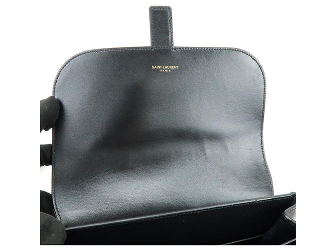 Autre Marque SAINT LAURENT PARIS Borsa a spalla Le Monogram in pelle scamosciata Nera - vista 18