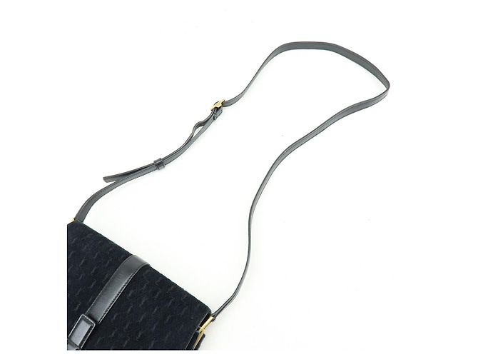 Autre Marque SAINT LAURENT PARIS Borsa a spalla Le Monogram in pelle scamosciata Nera - vista 6