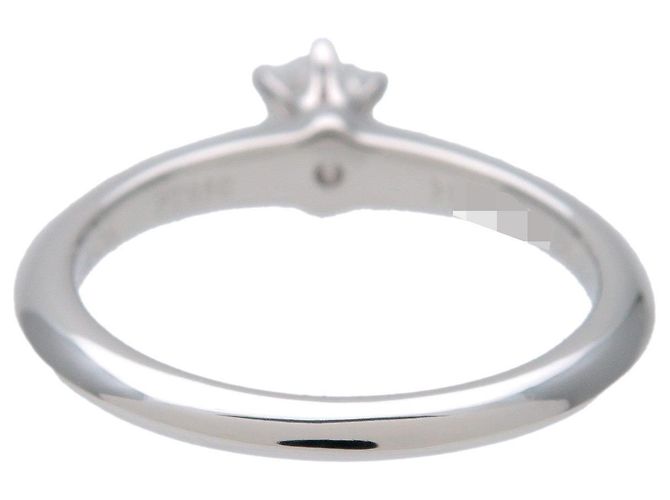 Tiffany & Co Solitär-Diamantring 0.22ct PT950 US4.5 EU48 HK9 - Ansicht 2