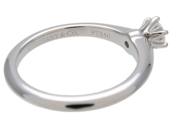 Tiffany & Co Solitär-Diamantring 0.22ct PT950 US4.5 EU48 HK9 - Ansicht 4