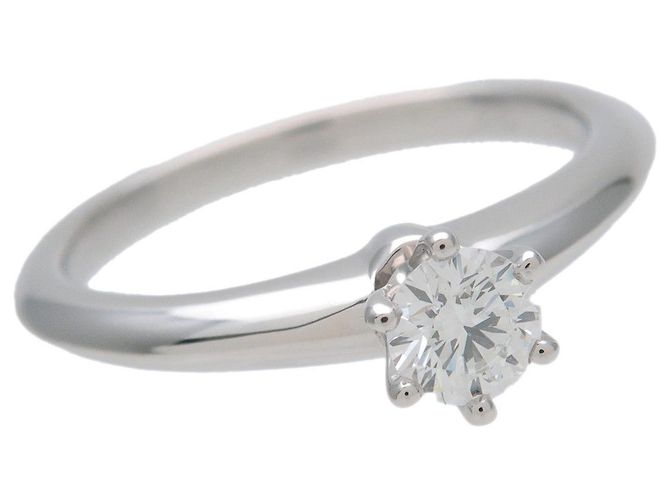 Tiffany & Co Solitär-Diamantring 0.22ct PT950 US4.5 EU48 HK9 - Ansicht 6