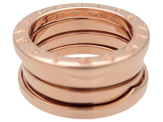 Bulgari Anello BVLGARI B-Zero1 3Band K18 750PG Oro Rosa #49 US4.5 EU49 HK10 - vista 4