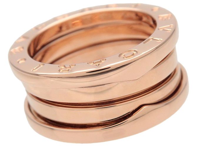 Bulgari Anello BVLGARI B-Zero1 3Band K18 750PG Oro Rosa #49 US4.5 EU49 HK10 - vista 5