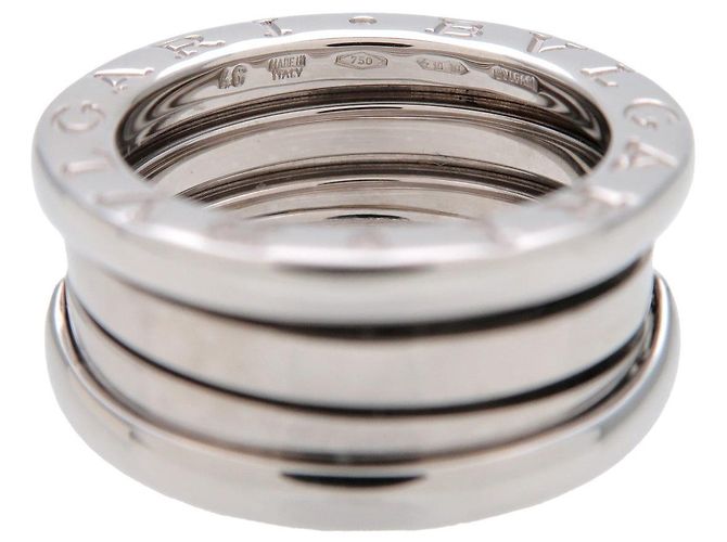 Bulgari Anello BVLGARI B-Zero1 3Band K18 750WG Oro Bianco #46 US3.5 EU45 HK7 - vista 4