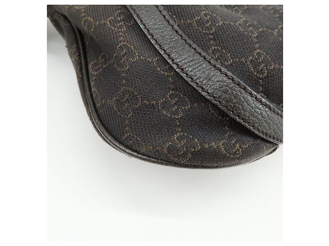Borsa a tracolla GUCCI Abbey GG Canvas Leather Brown 265691 - vista 12