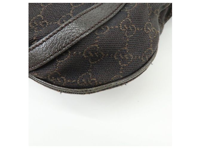 Borsa a tracolla GUCCI Abbey GG Canvas Leather Brown 265691 - vista 13