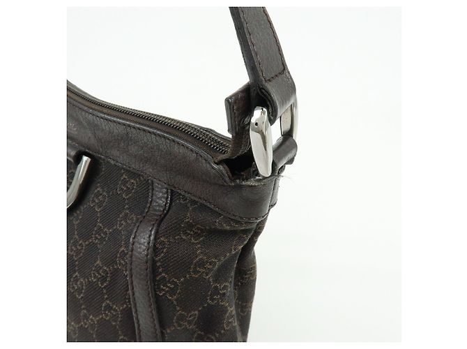 Borsa a tracolla GUCCI Abbey GG Canvas Leather Brown 265691 - vista 14