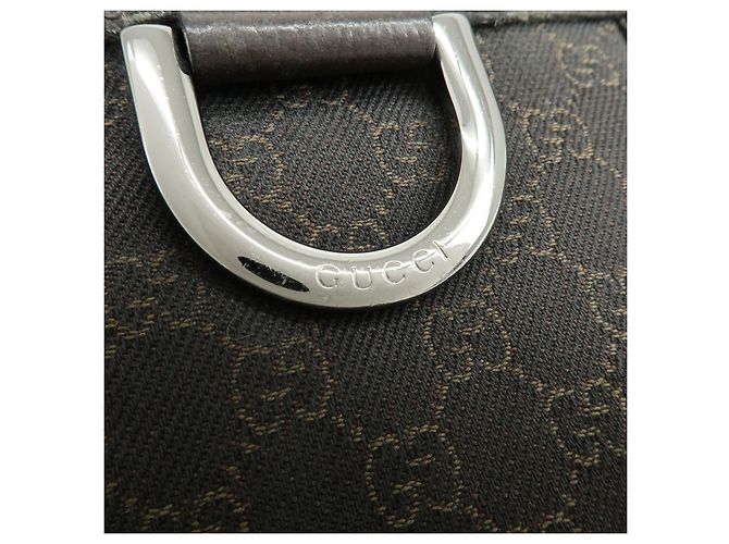 Borsa a tracolla GUCCI Abbey GG Canvas Leather Brown 265691 - vista 17