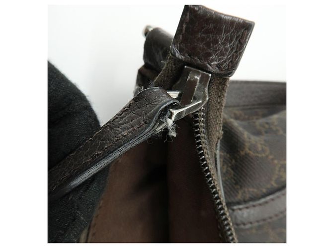 Borsa a tracolla GUCCI Abbey GG Canvas Leather Brown 265691 - vista 18