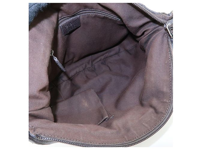 Borsa a tracolla GUCCI Abbey GG Canvas Leather Brown 265691 - vista 19