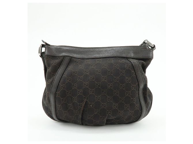 Borsa a tracolla GUCCI Abbey GG Canvas Leather Brown 265691 - vista 2