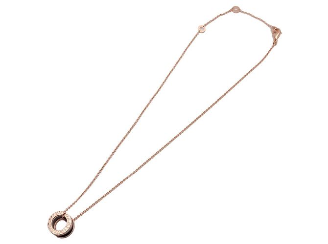 Bulgari Collana BVLGARI B-zero1 Diamanti K18 750PG Ceramica Oro Rosa Nero - vista 3