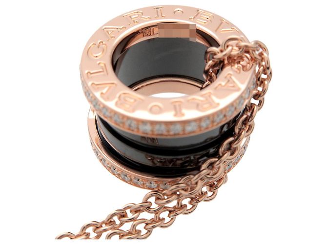Bulgari Collana BVLGARI B-zero1 Diamanti K18 750PG Ceramica Oro Rosa Nero - vista 5