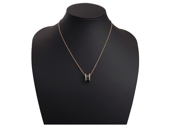 Bulgari Collana BVLGARI B-zero1 Diamanti K18 750PG Ceramica Oro Rosa Nero - vista 8